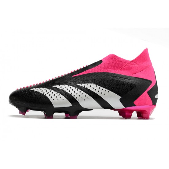 Adidas Predator Accuracy Paul Pogba .1 High FG White Black Peach Soccer Cleats