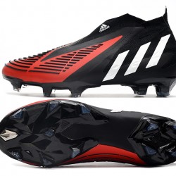 Adidas Predator Edge High FG Black White Red Soccer Cleats