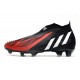Adidas Predator Edge High FG Black White Red Soccer Cleats