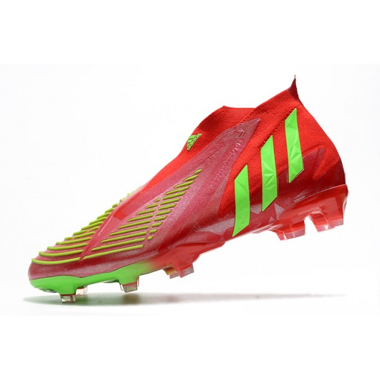 Adidas Predator Edge High FG Green Red Soccer Cleats