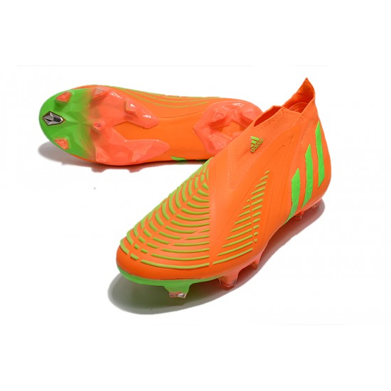 Adidas Predator Edge High FG Orange Green Soccer Cleats