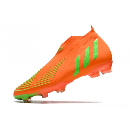 Adidas Predator Edge High FG Orange Green Soccer Cleats