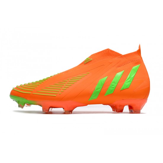 Adidas Predator Edge High FG Orange Green Soccer Cleats