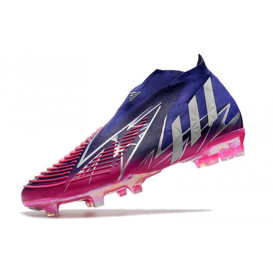 Adidas Predator Edge High FG Peach Blue Silver Soccer Cleats