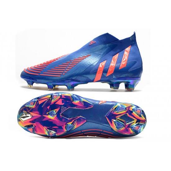 Adidas Predator Edge High FG Pink Blue Soccer Cleats