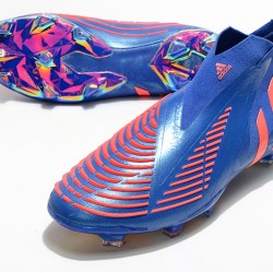 Adidas Predator Edge High FG Pink Blue Soccer Cleats