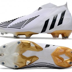 Adidas Predator Edge High FG White Black Gold Soccer Cleats