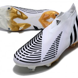 Adidas Predator Edge High FG White Black Gold Soccer Cleats