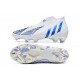 Adidas Predator Edge High FG White Blue Soccer Cleats