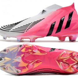 Adidas Predator Edge High FG White Peach Black Soccer Cleats