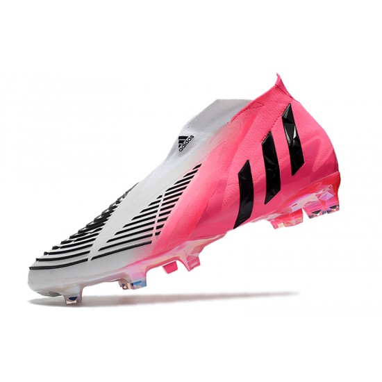 Adidas Predator Edge High FG White Peach Black Soccer Cleats