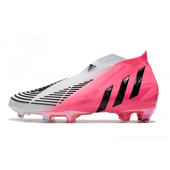 Adidas Predator Edge High FG White Peach Black Soccer Cleats