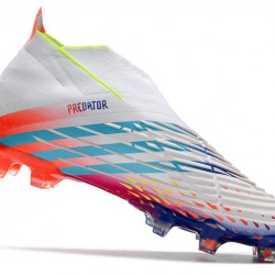 Adidas Predator FIFA World Cup Qatar 2022 Edge High FG White Blue Orange Soccer Cleats