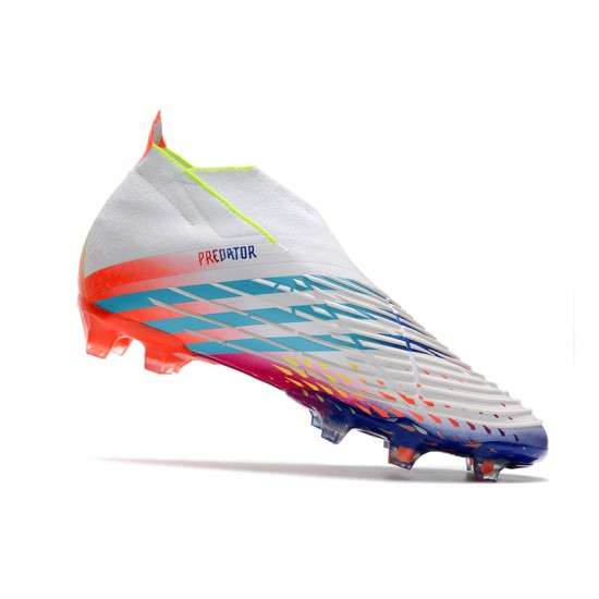 Adidas Predator FIFA World Cup Qatar 2022 Edge High FG White Blue Orange Soccer Cleats