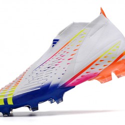 Adidas Predator FIFA World Cup Qatar 2022 Edge High FG White Orange Blue Soccer Cleats