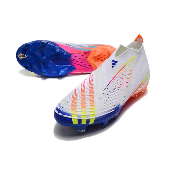 Adidas Predator FIFA World Cup Qatar 2022 Edge High FG White Orange Blue Soccer Cleats