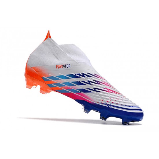 Adidas Predator FIFA World Cup Qatar 2022 Edge High FG White Orange Blue Soccer Cleats