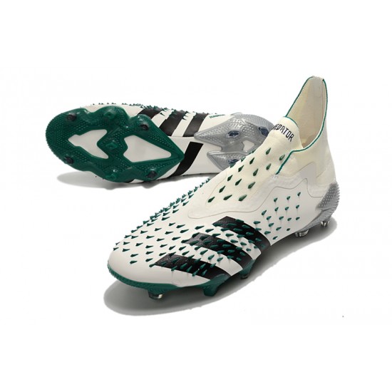 Adidas Predator Freak .1 High FG Beige Black Green Soccer Cleats