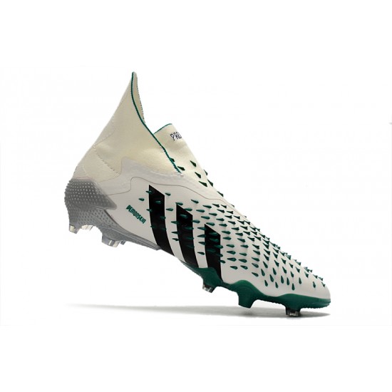 Adidas Predator Freak .1 High FG Beige Black Green Soccer Cleats