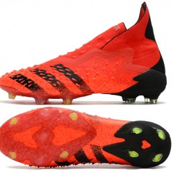 Adidas Predator Freak .1 High FG Black Red Soccer Cleats