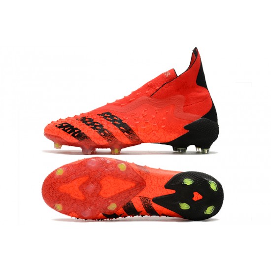 Adidas Predator Freak .1 High FG Black Red Soccer Cleats