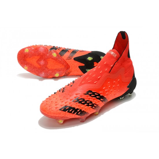 Adidas Predator Freak .1 High FG Black Red Soccer Cleats