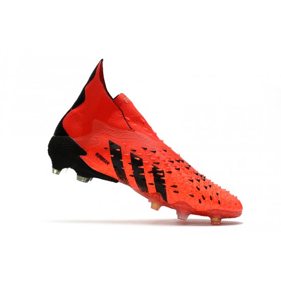 Adidas Predator Freak .1 High FG Black Red Soccer Cleats