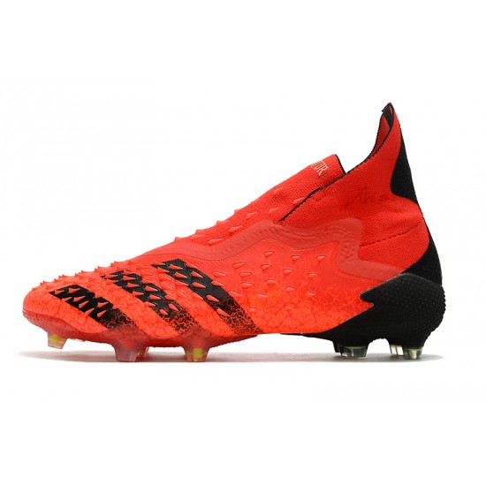 Adidas Predator Freak .1 High FG Black Red Soccer Cleats