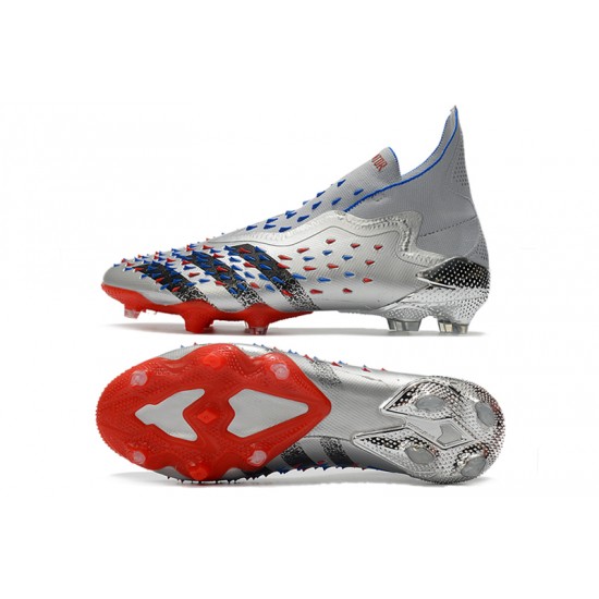 Adidas Predator Freak .1 High FG Silver Black Red Soccer Cleats