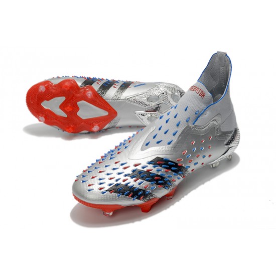 Adidas Predator Freak .1 High FG Silver Black Red Soccer Cleats