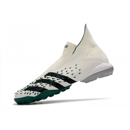 Adidas Predator Freak .1 High TF Black Beige Green Soccer Cleats