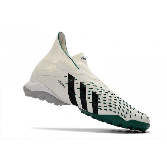 Adidas Predator Freak .1 High TF Black Beige Green Soccer Cleats