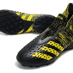 Adidas Predator Freak .1 High TF Black Yellow Soccer Cleats