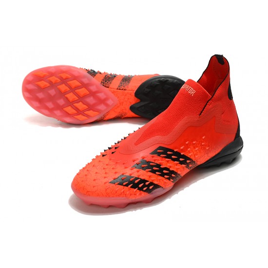 Adidas Predator Freak .1 High TF Red Black Soccer Cleats