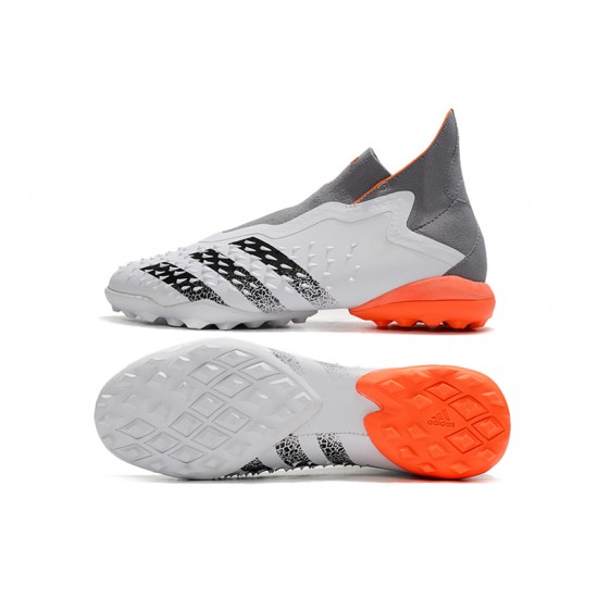 Adidas Predator Freak .1 High TF White Orange Grey Black Soccer Cleats