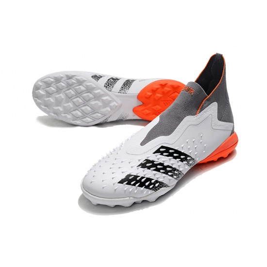 Adidas Predator Freak .1 High TF White Orange Grey Black Soccer Cleats