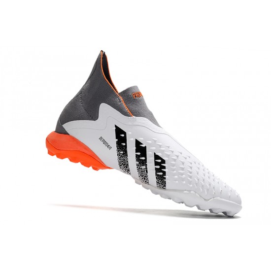 Adidas Predator Freak .1 High TF White Orange Grey Black Soccer Cleats