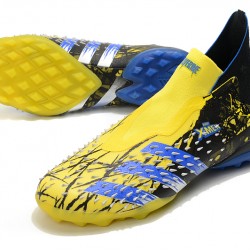 Adidas Predator Freak .1 High TF Yellow Black Blue Soccer Cleats