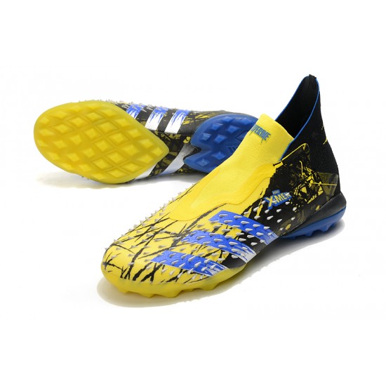 Adidas Predator Freak .1 High TF Yellow Black Blue Soccer Cleats