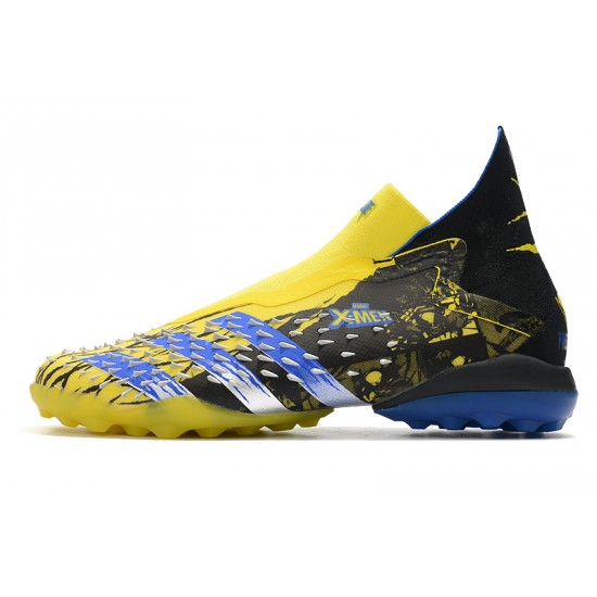 Adidas Predator Freak .1 High TF Yellow Black Blue Soccer Cleats