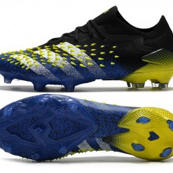 Adidas Predator Freak .1 Low FG Black Blue Yellow Soccer Cleats