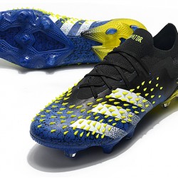 Adidas Predator Freak .1 Low FG Black Blue Yellow Soccer Cleats