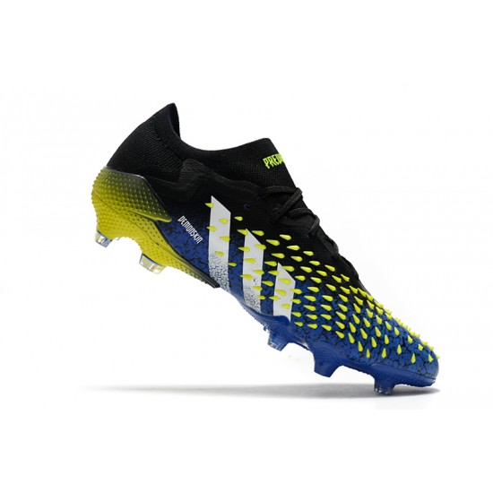 Adidas Predator Freak .1 Low FG Black Blue Yellow Soccer Cleats