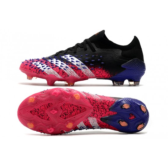 Adidas Predator Freak .1 Low FG Black Peach Silver Soccer Cleats