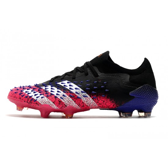 Adidas Predator Freak .1 Low FG Black Peach Silver Soccer Cleats