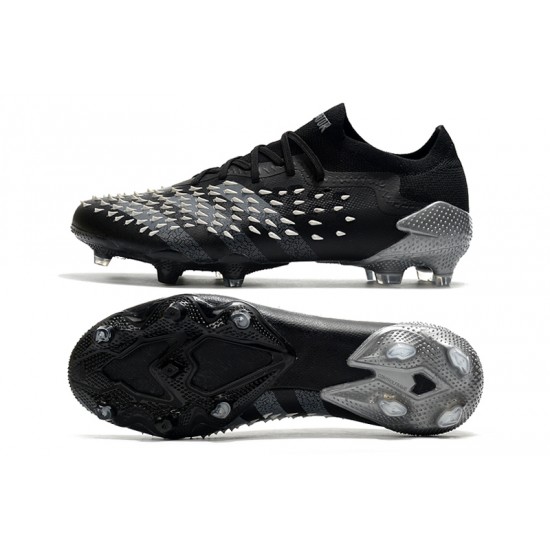 Adidas Predator Freak .1 Low FG Black White Soccer Cleats