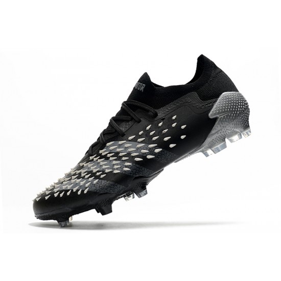 Adidas Predator Freak .1 Low FG Black White Soccer Cleats