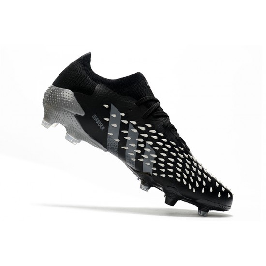 Adidas Predator Freak .1 Low FG Black White Soccer Cleats