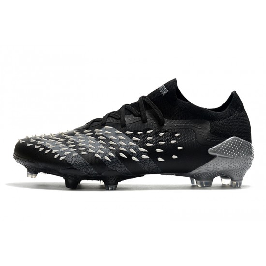 Adidas Predator Freak .1 Low FG Black White Soccer Cleats