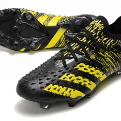 Adidas Predator Freak .1 Low FG Black Yellow Soccer Cleats